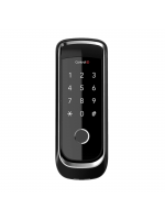 Fechadura Digital Biométrica De Sobrepor Yale Ybl 410b - Control id - Cor Preto Com Detalhe Prata