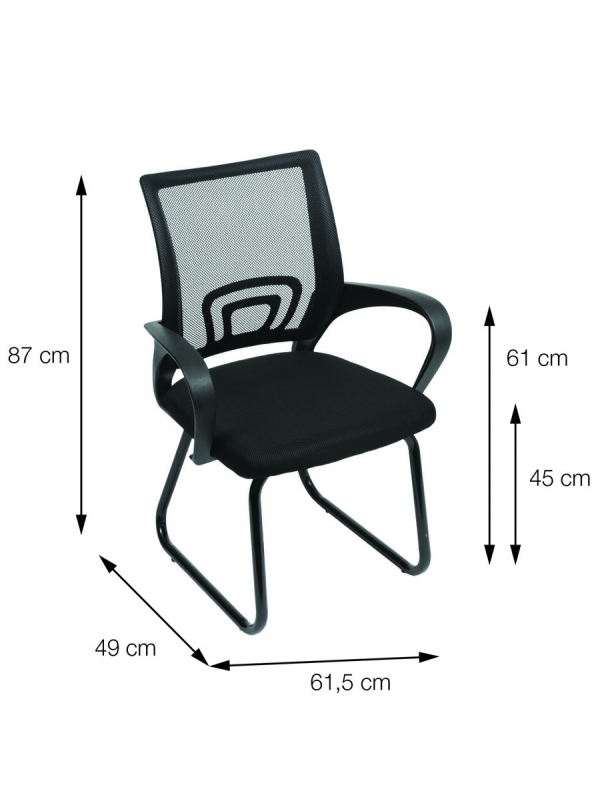 Cadeira Office Escritório Or Design 3310 Tok Branca Fixa 