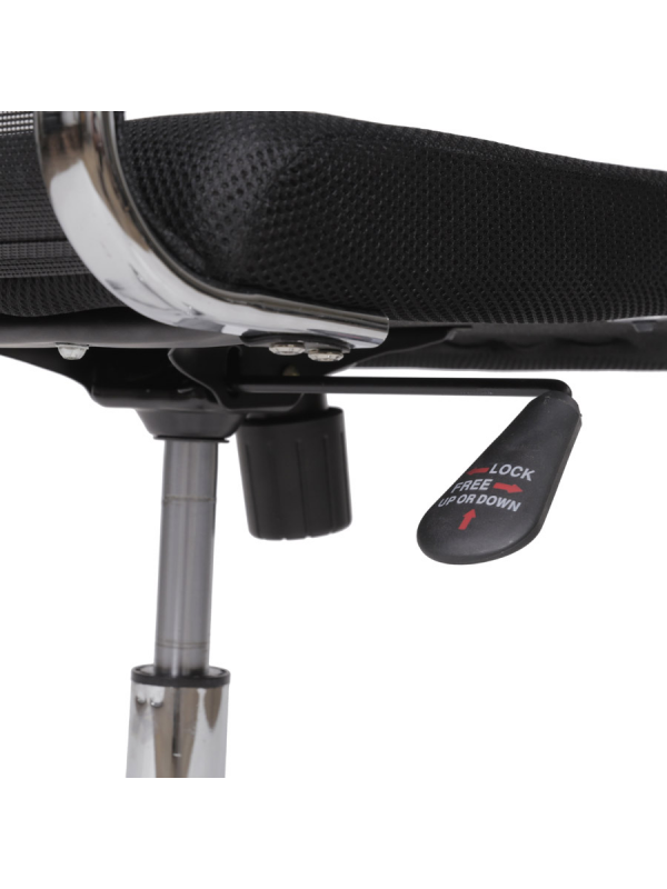 Cadeira Roma Preta Rodízio Escritório Or Design 3312 Alta