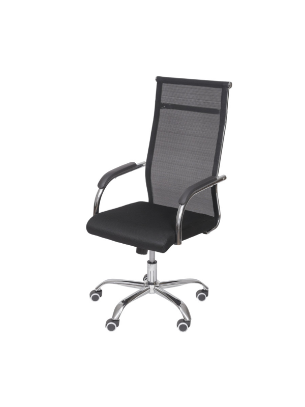 Cadeira Roma Preta Rodízio Escritório Or Design 3312 Alta