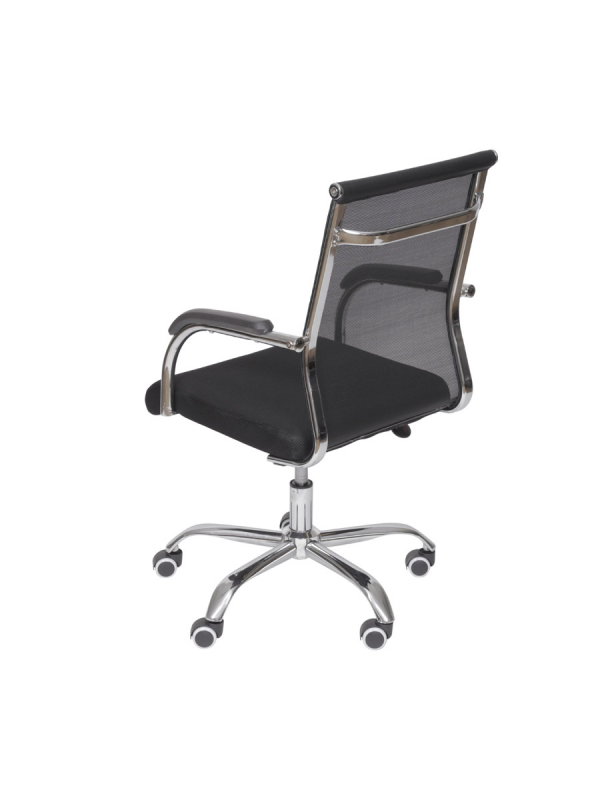 Cadeira Roma Preta Rodízio Escritório Or Design 3312 Baixa