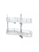 Conjunto de Prateleira Articulada para Canto 2032 Cromado - Schmitt