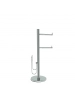 Papeleira de Chão Redonda Dupla Com Revista Latão 4033