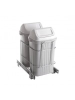 Lixeira Deslizante Dupla 10l Para Cozinha Cromada GTB - 7077
