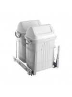 Lixeira Dupla Deslizante 19 litros Cromado GTB - 7149t