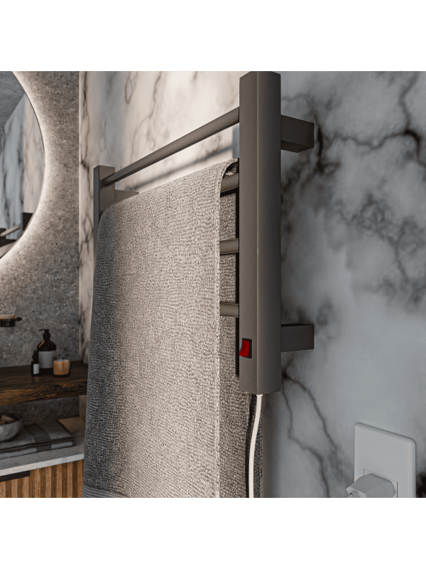 Toalheiro Termico Casuli Circolare Uno Cinza | 110V ou 220V | Casuli Toalheiro Termico Casuli Circolare Uno Cinza | 110V ou 220V | Casuli