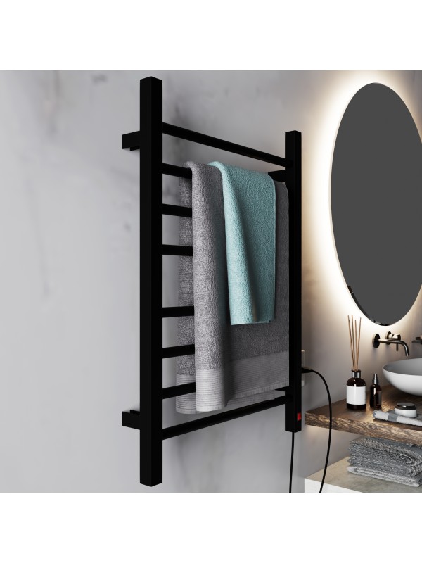 Toalheiro Térmico Casuli Circolare Due Preto | 2 Toalhas | 127V ou 220V