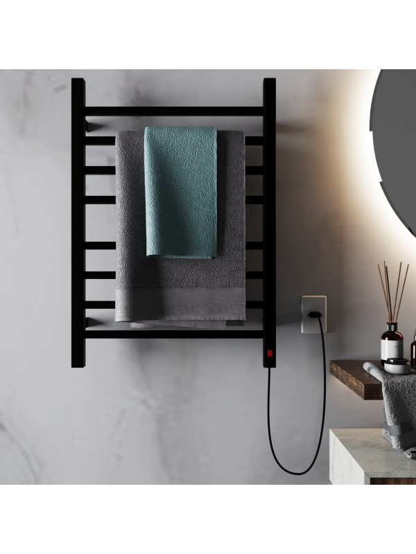 Toalheiro Térmico Casuli Quadratto Due Preto | 2 Toalhas | 127V ou 220V