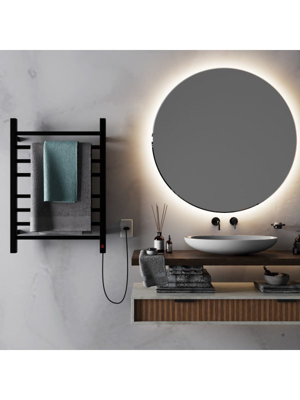 Toalheiro Térmico Casuli Quadratto Due Preto | 2 Toalhas | 127V ou 220V