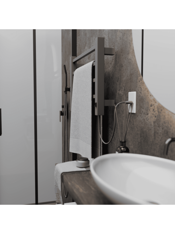 Toalheiro Termico Casuli Quadratto Uno Cinza | 110V ou 220V | Casuli Toalheiro Termico Casuli Quadratto Uno Cinza | 110V ou 220V | Casuli