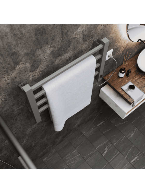 Toalheiro Termico Casuli Quadratto Uno Cinza | 110V ou 220V | Casuli Toalheiro Termico Casuli Quadratto Uno Cinza | 110V ou 220V | Casuli