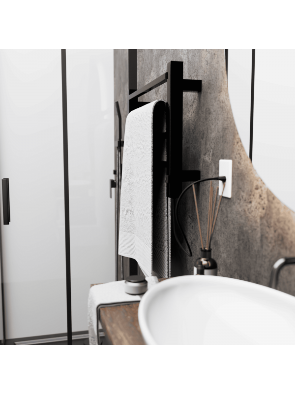Toalheiro Termico Casuli Quadratto Uno Preto | 110V ou 220V | Casuli Toalheiro Termico Casuli Quadratto Uno Preto | 110V ou 220V | Casuli