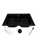 Cuba Dupla Gourmet Cozinha Aço Inox 304 Preta Cub-002-b