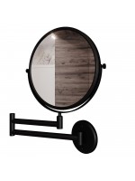 Espelho Articulado Redondo E6520 Preto Fosco Italy Line