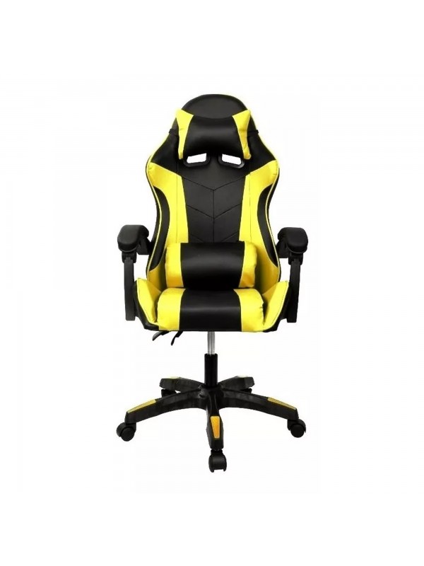 Cadeira Gamer Amarela Reclinável Massageador GAM-006 