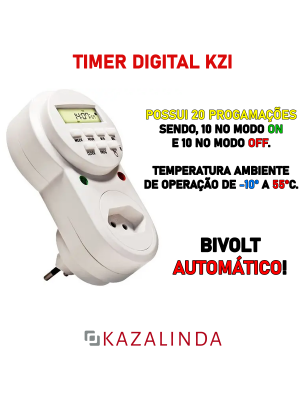 Timer / Temporizador Digital Com Contagem De Segundos  Kzi