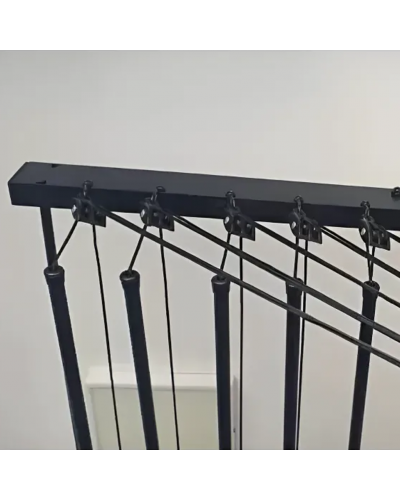 Varal Fixação Parede 10 Varetas Individuais 150cm Preto