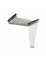 Varal Fixação Teto 10 Varetas Individuais 80cm Preto