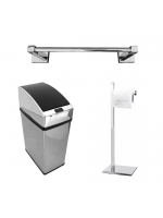 Toalheiro 30cm Lixeira Automática 6L Papeleira Simples Inox