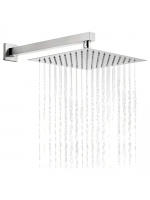 Chuveiro Ducha Quadrada Inox 20x20cm com Braço 30cm - Maxforte