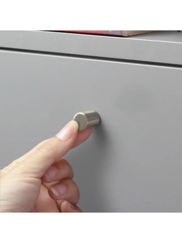 Puxador para Móveis Rádio Mini - Níquel Escovado - Zen Design