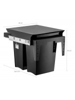 Lixeira Deslizante Dupla 30 Litros Ecológica Para Cozinha Master Schmitt