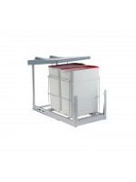 Lixeira Dupla Deslizante com Tampa Fixa Cesto 20 Litros 2072 