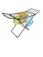 Varal De Chão Preto Com Abas Em Aço Lugano - Secalux