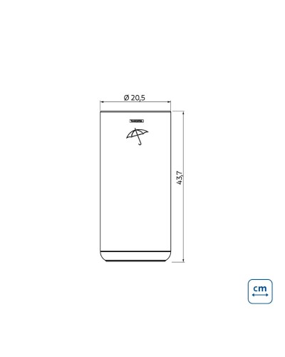 Porta Guarda Chuva Pluvia Inox Polido 15 Litros Tramontina