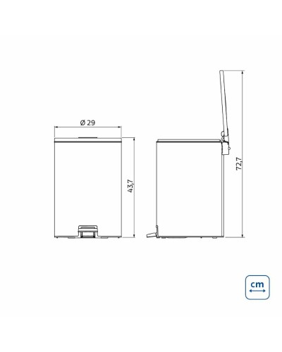 Lixeira Inox Com Pedal Tramontina Loop 20 Litros 94547020
