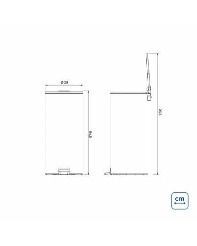 Lixeira Inox Com Pedal Tramontina Loop 30L 94547030