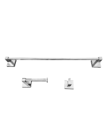Kit Papeleira Cabide Toalheiro 60cm Quadrado Trendmetais