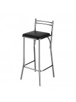 Banqueta Cozinha Cromada Quadrada Genova Alta 70cm - Flape