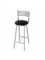 Banqueta Cozinha Cromada Redonda Ibiza Baixa 50cm - Flape