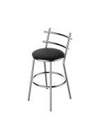 Banqueta Cozinha Cromada Redonda Madri Alta 70cm - Flape