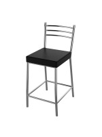 Banqueta Cozinha Cromada Quadrada Turim Média 60cm Flape