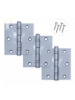 Dobradiça Inox para Porta c/ Rolamento 3½x3 Polida - 3 Unidades