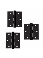 Dobradiça Inox P Porta C/ Rolamento 3½x3 Preto - 3 Unidades