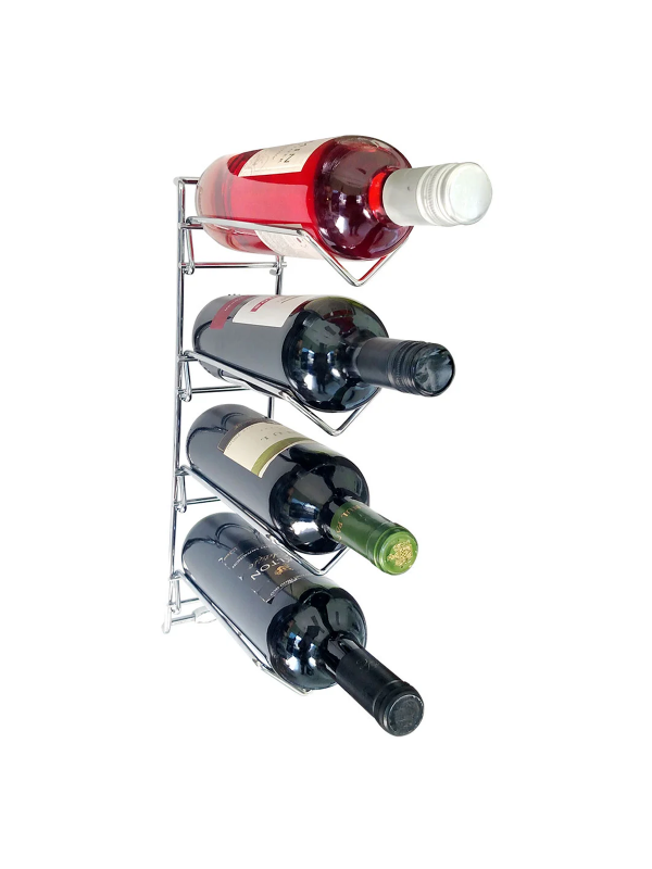 Adega de Parede Aramada Cromada Duler 83110 | Suporte Vinho 4 Garrafas Adega de Parede Aramada Cromada Duler 83110 | Suporte Vinho 4 Garrafas