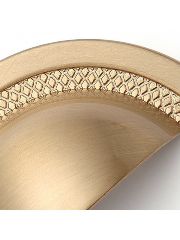 Puxador Shell 48mm Gold Escovado Zen Design Puxador Shell 48mm Gold Escovado Zen Design