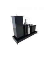 Kit Potes em Acrílico para Banheiro 4 Peças Luxo K15pt3 Preto