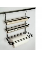 Porta Rolo Triplo Preto Serrilhado - Jomer 2461