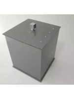 Lixeira Cinza Metalli em Acrílico Quadrada com Strass 