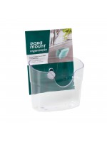Organizador de Pia Diamond Paramount | Porta Esponja Transparente com Ventosa Antiresíduo