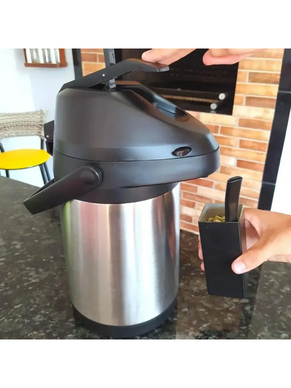 Garrafa Térmica Inox Premium 3 Litros Paramount | Café Quente 12h/Frio 24h | Inquebrável