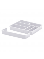 Organizador de Talheres Paramount com Extensor Branco Ajustável | Solução para Gavetas