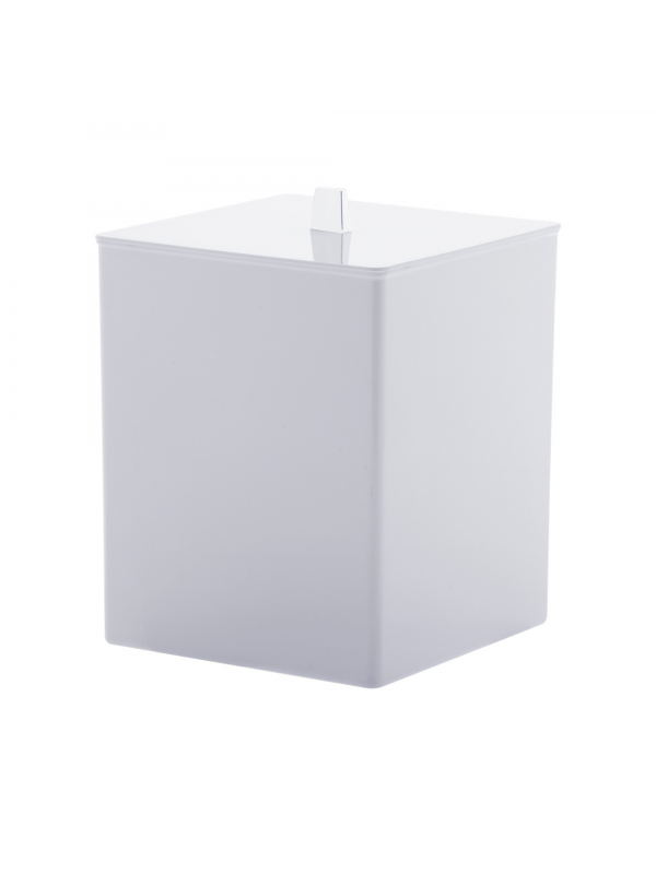 Lixeira Banheiro Quadrada Paramount 1571 Branca Design Moderno 25cm