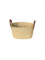 Cesto Decorativo Organizador de Fibra Natural com Alça - Toque Rústico e Elegante