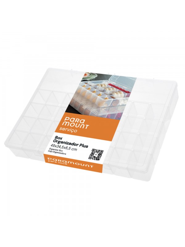 Box Organizador Plus Transparente Grande | 346 Paramount | Solução para Armário e Closet