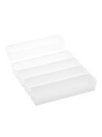 Kit Organizador de Gaveta Modular 5 Peças Quadratta Branco Paramount